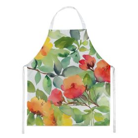 Connecticut Mountain Laurels in Watercolor Apron Cooking Kitchen Server Baking Crafts Gardening for Adult Women Men, Unisex, Large, Multicolor (Default: Default)