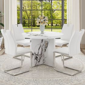 Round Dining Table for 4-6 (Color: as Pic)